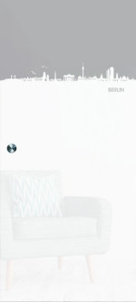 Bild von Skyline Berlin Mattprint Schiebetür Ganzglas mit Motiv matt - Erkelenz