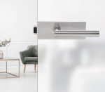 Milieubild von SlimLine Edelstahl Beschlagset für Glas-Doppelflügeltür mit kurzem Gegenkasten - Erkelenz