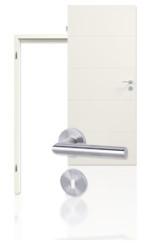 Bild von Innentür-Set Weißlack Light 1 Tür mit Zarge und Drücker