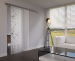 Wohnmilieu mit Modell 3002 Ganzglas Schiebetür