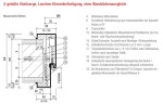 technische Zeichnung von Brandschutz Stahlumfassungszarge zweiteilig T30 - Schörghuber