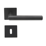T-Form Magneto Edelstahl schwarz Quadratrosetten Zimmertürgarnitur BB - ProGriff