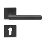 T-Form Magneto Edelstahl schwarz Quadratrosetten Zimmertürgarnitur PZ - ProGriff