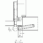 Technische Zeichnung Flügelteil für gefälzte Türen V 0026 WF vernickelt - Simonswerk