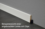 Ansicht mit Clips von Sockelleiste (Bambus karamellbeige) SKL 60