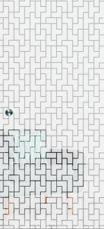 Bild von Tetris Mattprint Schiebetür Ganzglas mit Motiv klar - Erkelenz