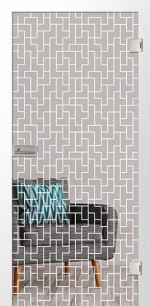 Bild von Tetris Mattprint Glastür mit Motiv matt - Erkelenz