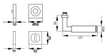 technische Zeichnung Tasmania ER31Q matt Quadratrosette - Karcher Design