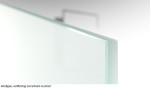 Beispiel Glasart ESG-ExtraWeiß von Vollflächig matt Glasschiebetür mit zwei festen Seitenteilen und Oberlicht DORMA MUTO Variante 1 - Erkelenz