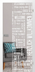Bild von Welcome Mattprint Glastür mit Motiv matt - Erkelenz