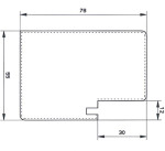 Technische Zeichnung von Blockrahmen für Wohnungseingangstüren Klassik Weiß (RAL 9010) Weißlack BR78 - Westag