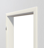 Detailbild Bekleidung von Zarge für Wohnungseingangstüren Weißlack RAL 9010 Premium ZA-14 mit eckiger Kante