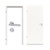 Innentür-Set Weißlack RAL 9016 Premium mit Zarge und Drücker 