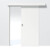 Schiebetür-Set vor der Wand laufend mit Zarge Weiß RAL 9016 CPL - Interio