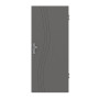 Frontansicht von HÖRMANN Wohnungseingangstür Groove 53 Staubgrau RAL 7037 Lack DesignLine