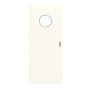 Frontansicht von GARANT Feuchtraum-Schiebetür 0105-60 Pearl White Resopal mit Lichtausschnitt LA-12