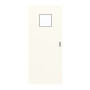 Frontansicht von GARANT Feuchtraum-Schiebetür 0105-60 Pearl White Resopal mit Lichtausschnitt LA-7