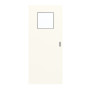 Frontansicht von GARANT Feuchtraum-Schiebetür 0105-60 Pearl White Resopal mit Lichtausschnitt LA-9
