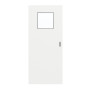 Frontansicht von GARANT Feuchtraum-Schiebetür D354-60 Designer White Resopal mit Lichtausschnitt LA-9