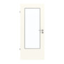 Frontansicht von GARANT Feuchtraumtür 0105-60 Pearl White Resopal mit Lichtausschnitt LA-DIN