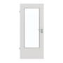 Frontansicht von GARANT Feuchtraumtür 0160-60 Silver Grey Resopal mit Lichtausschnitt LA-DIN