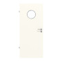 Frontansicht von GARANT Feuchtraumtür 0105-60 Pearl White Resopal mit Lichtausschnitt LA-12