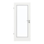 Frontansicht von GARANT Feuchtraumtür D354-60 Designer White Resopal mit Lichtausschnitt LA-2