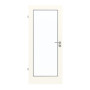 Frontansicht von GARANT Feuchtraumtür 0105-60 Pearl White Resopal mit Lichtausschnitt LA-3