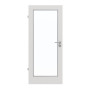 Frontansicht von GARANT Feuchtraumtür 0160-60 Silver Grey Resopal mit Lichtausschnitt LA-3