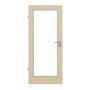 Frontansicht von GARANT Feuchtraumtür Authentic Sand GCK08 mit Lichtausschnitt LA-3
