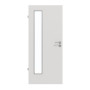 Frontansicht von GARANT Feuchtraumtür 0160-60 Silver Grey Resopal mit Lichtausschnitt LA-4 bandseitig