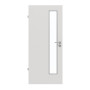 Frontansicht von GARANT Feuchtraumtür 0160-60 Silver Grey Resopal mit Lichtausschnitt LA-4 schlossseitig