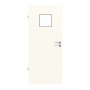 Frontansicht von GARANT Feuchtraumtür 0105-60 Pearl White Resopal mit Lichtausschnitt LA-7