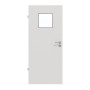 Frontansicht von GARANT Feuchtraumtür 0160-60 Silver Grey Resopal mit Lichtausschnitt LA-8