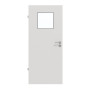 Frontansicht von GARANT Feuchtraumtür 0160-60 Silver Grey Resopal mit Lichtausschnitt LA-9