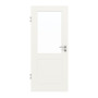 Frontansicht von JELD-WEN Innentür Contour 2F/3F Brillantweiß ähnlich RAL 9016 ExpertLack mit Lichtausschnitt LA-1G