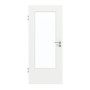 Frontansicht von GARANT Zimmertür D354-60 Designer White Resopal mit Lichtausschnitt LA-DIN
