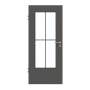 Frontansicht von GARANT Zimmertür 10622-60 Ebony CPL mit Lichtausschnitt LA-DIN Sprosse SP0