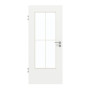 Frontansicht von GARANT Zimmertür D354-60 Designer White Resopal mit Lichtausschnitt LA-DIN Sprosse SP0