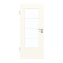 Frontansicht von GARANT Zimmertür 0105-60 Pearl White CPL mit Lichtausschnitt LA-DIN Sprosse SP10