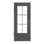 Frontansicht von GARANT Zimmertür 10622-60 Ebony CPL mit Lichtausschnitt LA-DIN Sprosse SP4