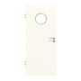 Frontansicht von GARANT Zimmertür 0105-60 Pearl White CPL mit Lichtausschnitt LA-12