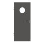 Frontansicht von GARANT Zimmertür 10622-60 Ebony CPL mit Lichtausschnitt LA-12