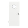 Frontansicht von GARANT Zimmertür D354-60 Designer White Resopal mit Lichtausschnitt LA-12
