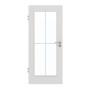 Frontansicht von GARANT Zimmertür 0160-60 Silver Grey CPL mit Lichtausschnitt LA-2 Sprosse SP0