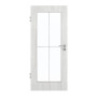 Frontansicht von GARANT Zimmertür Authentic Grigio CPL mit Lichtausschnitt LA-2 Sprosse SP0