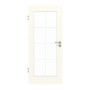Frontansicht von GARANT Zimmertür 0105-60 Pearl White CPL mit Lichtausschnitt LA-2 Sprosse SP1