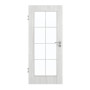Frontansicht von GARANT Zimmertür Authentic Grigio CPL mit Lichtausschnitt LA-2 Sprosse SP1