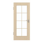 Frontansicht von GARANT Zimmertür Authentic Sand GCK08 mit Lichtausschnitt LA-2 Sprosse SP1