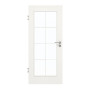 Frontansicht von GARANT Zimmertür Quer Authentic Bianco CPL mit Lichtausschnitt LA-2 Sprosse SP1